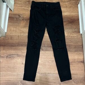 American Eagle Ne(x)t Level Stretch Black Denim Jeans Size 4
